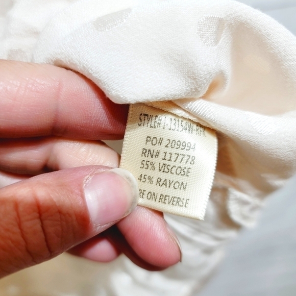 LOVE STITCH BEIGE SATIN CAMISOLE TOP IVORY POLKA DOTS, SZ SMALL - Picture 5 of 8